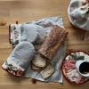 Rękawica lniana - łapka kuchenna róża