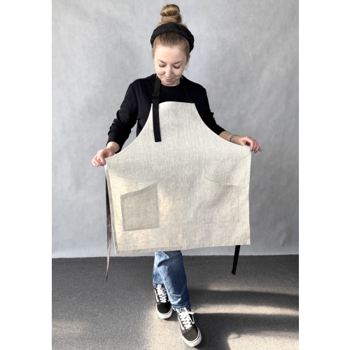 Fartuch lniany kuchenny w stylu loft