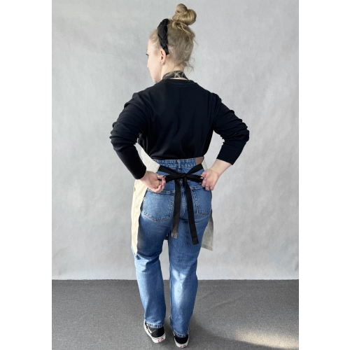 Fartuch lniany kuchenny w stylu loft