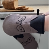 Rękawice lniane - łapki kuchenne z kotem - 2 szt.