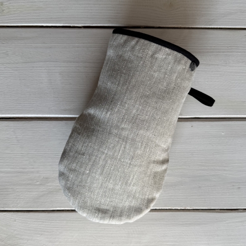 Lniana rękawica kuchenna - łapka w stylu loft