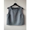 Lniany top damski ocean