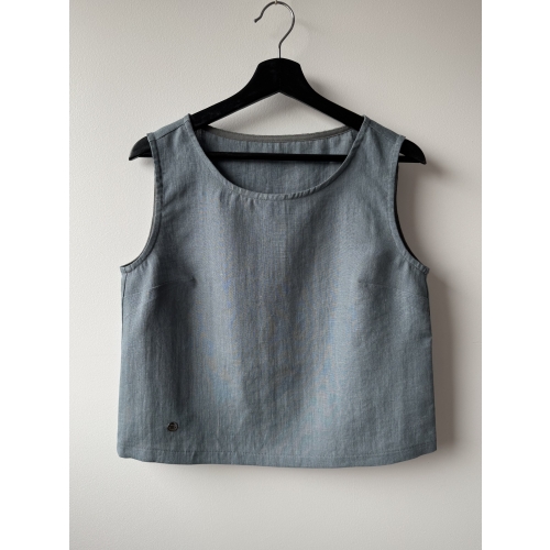 Lniany top damski ocean