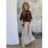 Lniana spódnica maxi boho natural