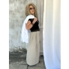 Lniana spódnica maxi boho natural