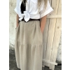 Lniana spódnica maxi boho natural