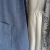 Lniany szal z kieszeniami Jeans